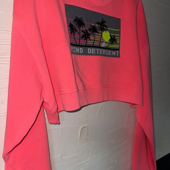 ALEXANDER WANG | Mind Detergent | Cropped Sweatshirt — Hot Pink | Size Large - Picture 4 of 9